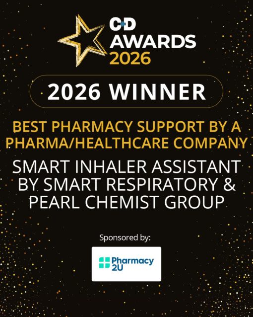C+D Awards 2026 Winner, Best Pharmacy Support by a Pharma/Healthcare Company: Smart Inhaler Assistant by Smart Respiratory and Pearl Chemist Group